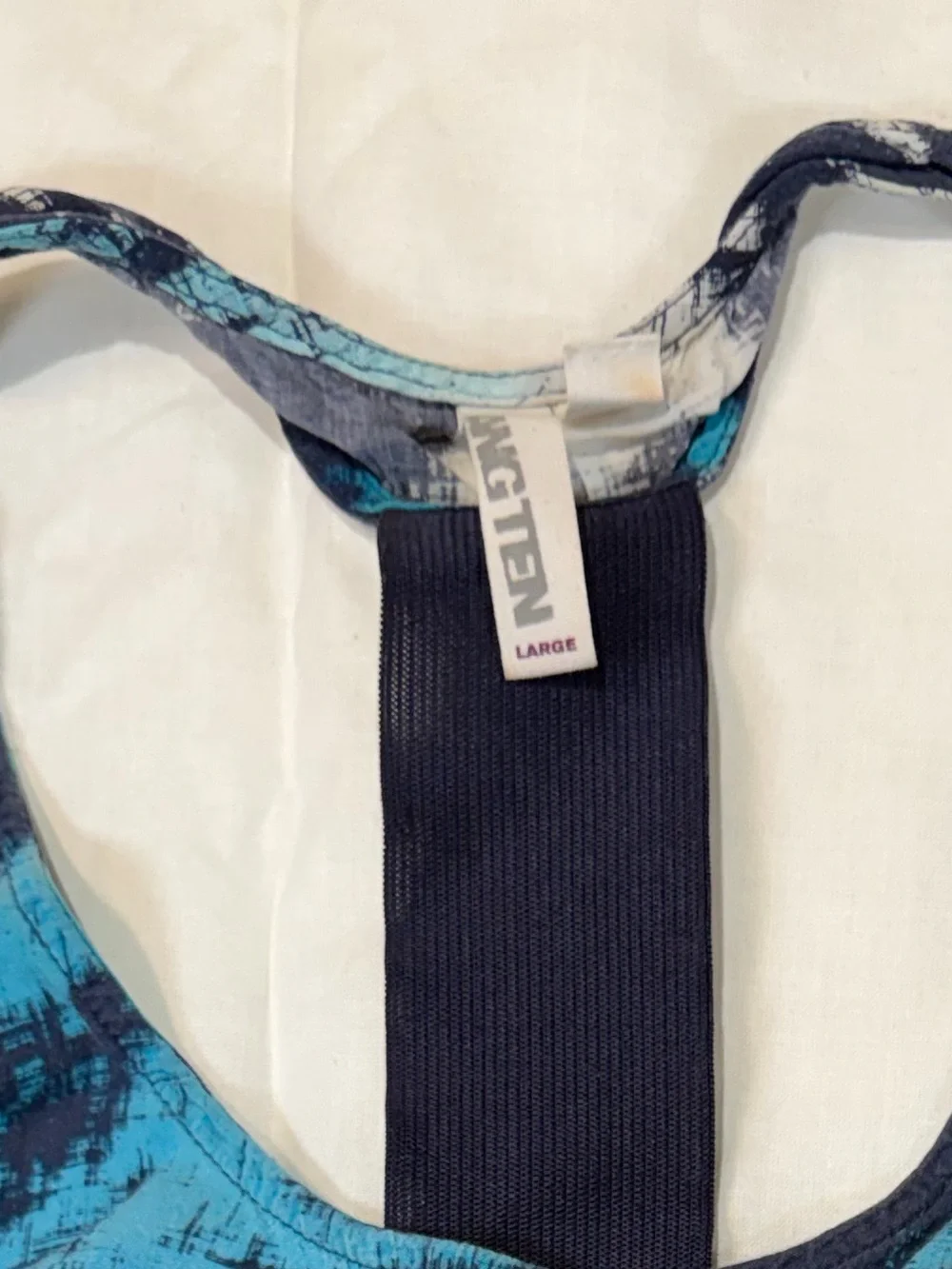 Hang Ten Blue Teal and White Tie-Dye Tank Top - Picture 3 of 5